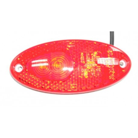 Fanale LED 24V ROSSO BUS , 2 led laterali