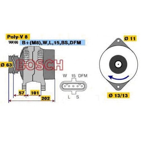 Alternatore 110AH 28V RENAULT VOLVO