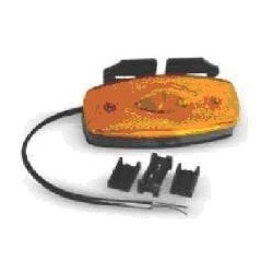 Fanale Laterale LED 12/24V ARANCIO CON SUPPORTO , 3 led centrali