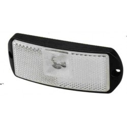 Fanale LED BIANCO 24V BASE PIANA , 1 led centrale