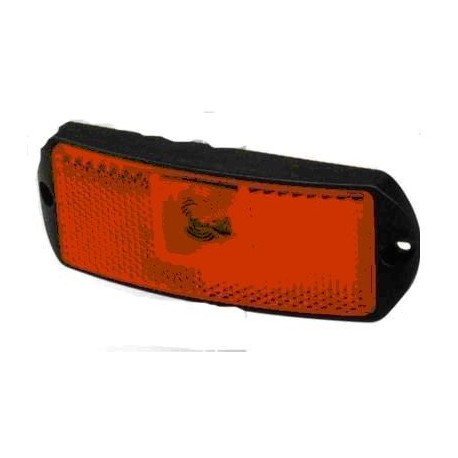 Fanale LED ROSSO 24V, 1 led laterale c/filo BASE PIANA