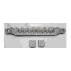 Fanale PIATTO 8 LED PLAFFONIERA BIANCO 24V C/ALETTE