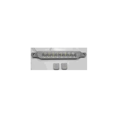 Fanale PIATTO 8 LED PLAFFONIERA BIANCO 24V C/ALETTE