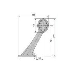 Fanale lungo Ovale verticale LED 24V, 8 led