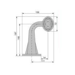 Fanale curvo Ovale verticale LED 24V