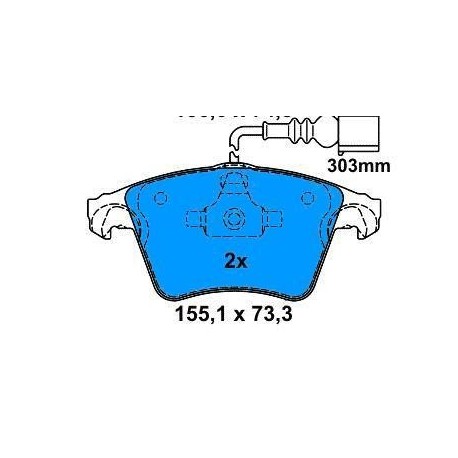 Front Brake pads TUAREG 2003