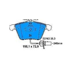 Pattini Anteriori GOLF V/A3 SPORTBACK/PASSAT dal 2005