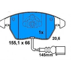 Pattini Anteriori VW GOLF V AUDI A3 SPORTBACK