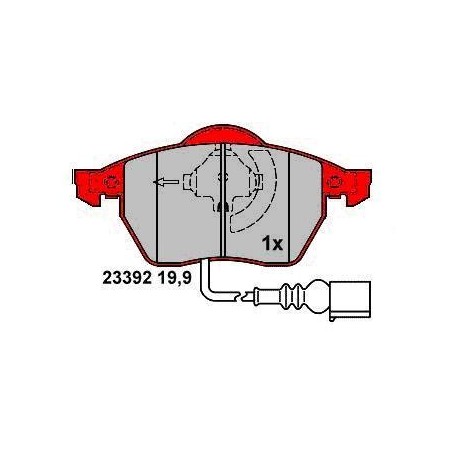 Pattini Anteriori GOLF IV/GOLF V/AUDI A3 CON 1 SEGNALATORE