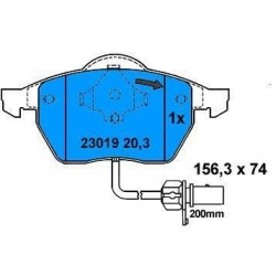 Pattini Anteriori GALAXI AUDI A4 CON 2 SEGNALATORI