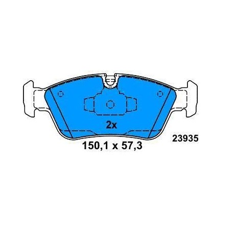 Pattini ANTERIORI BMW S1 120 d dal 2004 BMW S3 316-318-320 dal 2005