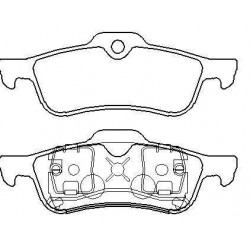 Rear brake pads MINI ONE with warning cut