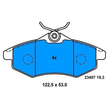 Pattini ANTERIORI CITROEN C2/C3 dal 2002 (piccola)