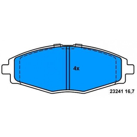 Front brake pads DAEWOO MATIZ