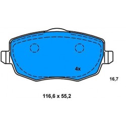 Front brake pads LANCIA Y FROM 2003