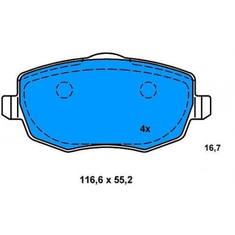 Front brake pads LANCIA Y FROM 2003