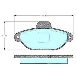 Front brake pads FIAT PUNTO 93 BZ NUOVA 500 WITH WARNING