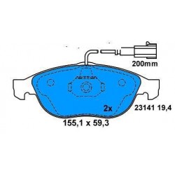 Front brake pads ALFA 156 BZ