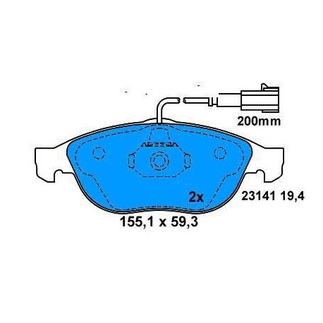 Front brake pads ALFA 156 BZ