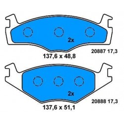 Front Brake pads POLO FROM 81 TO 94