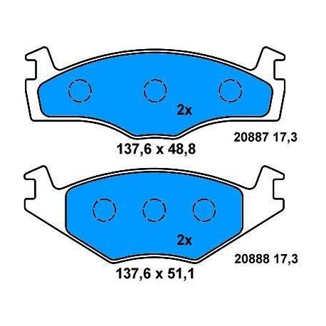 Front Brake pads POLO FROM 81 TO 94