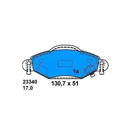 Pattini Anteriori YARIS 1.0 16v 1999 YARIS 1.4D  2001 YARIS 1.0 16V 2003