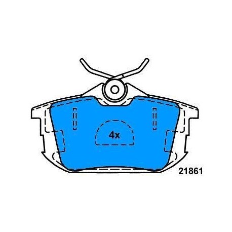 Pattini Posteriori SMART FORFOUR 1.1.-1.3-1.5-1.5 CDI