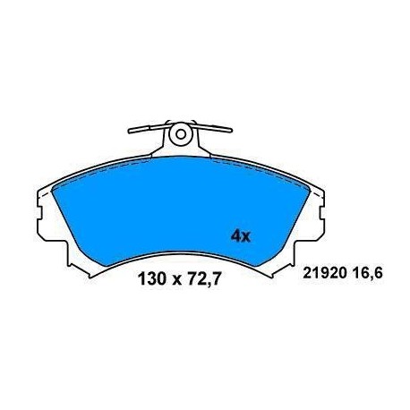 Pattini Anteriori SMART FORFOUR 1.1.-1.3-1.5-1.5 CDI