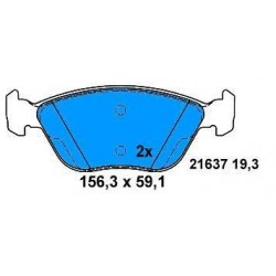 Front brake pads A.147/LYBRA/MULTIPLA MOTORI 1.9 JTD