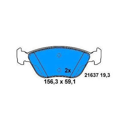 Front brake pads A.147/LYBRA/MULTIPLA MOTORI 1.9 JTD