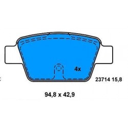 Rear Brake pads STILO FUEL & JTD