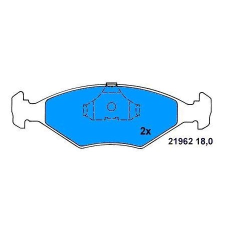 Front brake pads DUNA/FIORINO FROM 88 TO 93 narrow range