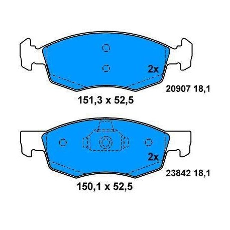 Front brake pads DOBLO FROM 2000