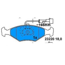 Front brake pads PALIO WITH WARNING