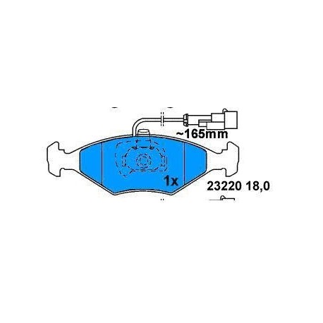 Front brake pads PALIO WITH WARNING