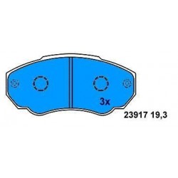 Front brake pads DUCATO 1.9-2.5 TD since 1994