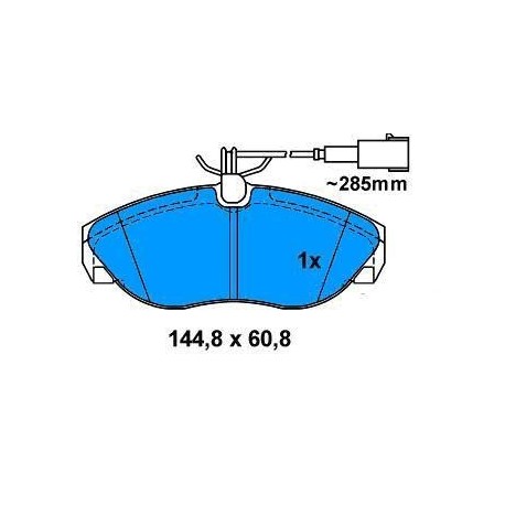 Front brake pads DUCATO 2.8 JTD since 2000 (Small)