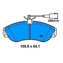 Front brake pads DUCATO 2.8 JTD SINCE 2000 (BIG)