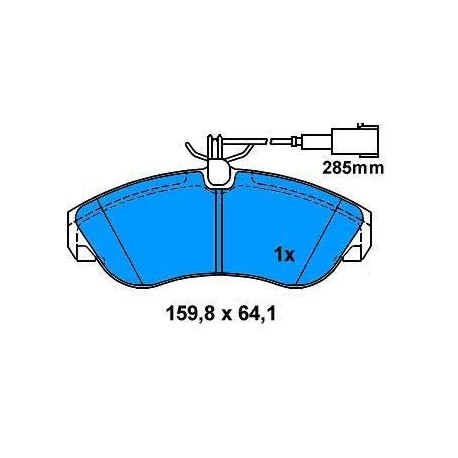 Front brake pads DUCATO 2.8 JTD SINCE 2000 (BIG)