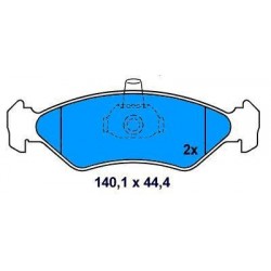 Front brake pads FORD FIESTA III-IV SINCE 89 1.4.-18 FORD KA SINCE 96 