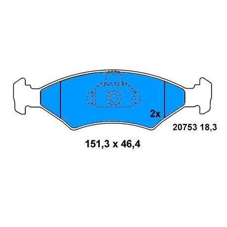 Front brake pads FORD FIESTA IV 1.4 16v SINCE 95,PUMA–SIERRA-ESCORT