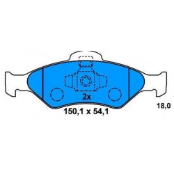 Front brake pads FIESTA SINCE 2000