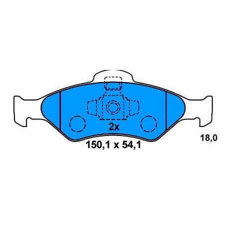 Front brake pads FIESTA SINCE 2000