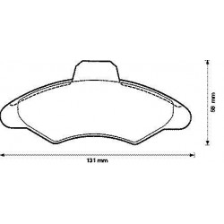 Front brake pads ESCORT/ORION BZ e DS FROM 96 TO 2000