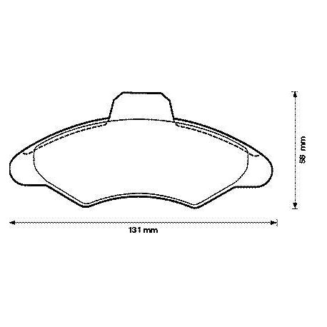 Front brake pads ESCORT/ORION BZ e DS FROM 96 TO 2000