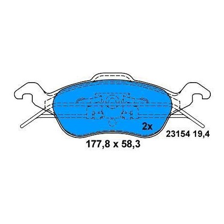 Front brake pads FOCUS  TD