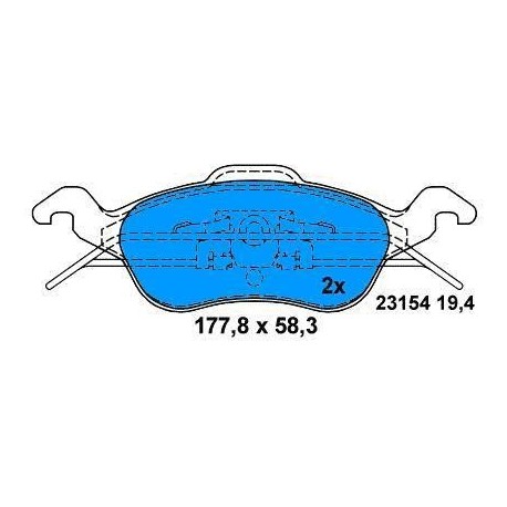 Front brake pads FOCUS TD