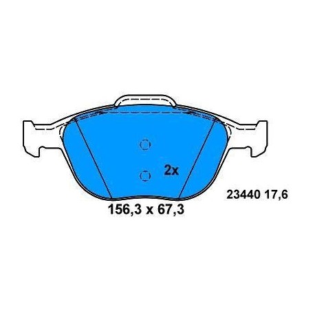 FRONT Brake pads FOCUS 2002 FIESTA 2005 TRANSIT CONNECT 2002