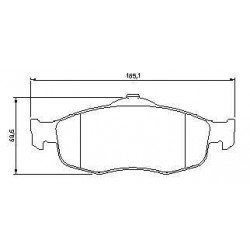 Front brake pads MONDEO S/SEGN SINCE 1999