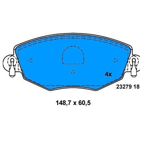 Pattini Anteriori MONDEO dal 2000 JAGUAR X-TYPE dal 2004